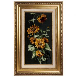 Handmade Pictorial Carpet, sunflower bouquet model, code 902335