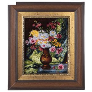 Handmade Pictorial Carpet, flower model in vase, code 912032