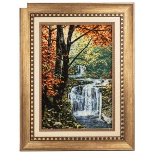 Handmade Pictorial Carpet, waterfall landscape model, code 902010