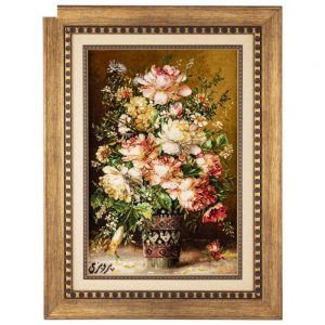 Handmade Pictorial Carpet, flower design 800, code 901704