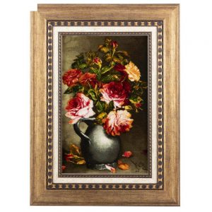 Handmade Pictorial Carpet, rose flower design in pitcher, code 901813