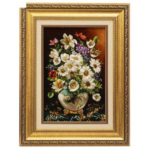 Handmade Pictorial Carpet, flower model with vase code 902353