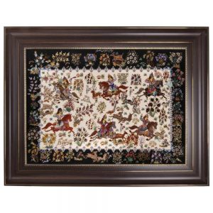 Handmade Pictorial Carpet, hunting ground design, code 902214