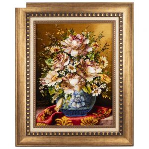 Handmade Pictorial Carpet, flower model in vase, code 902006