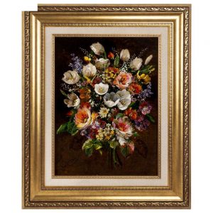 Handmade Pictorial Carpet, Laleh bouquet model, code 902334