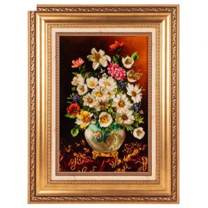 Handmade Pictorial Carpet, flower model in vase, code 902135