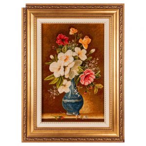 Handmade Pictorial Carpet, flower model in vase, code 902273