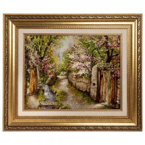 Handmade Pictorial Carpet, landscape model of Bagh Bahari alley, code 902341