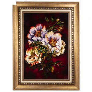 Handmade Pictorial Carpet, orchid bouquet model, code 902012