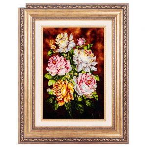 Handmade Pictorial Carpet, bouquet design, code 901913