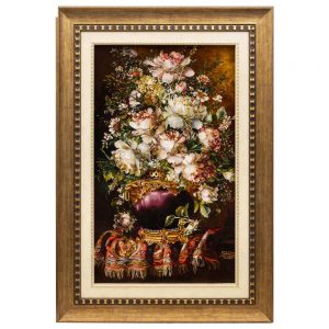 Handmade Pictorial Carpet, flower model in vase, code 902346