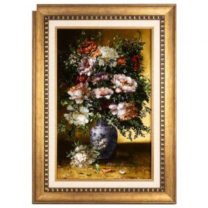 Handmade Pictorial Carpet, flower model in vase, code 902065