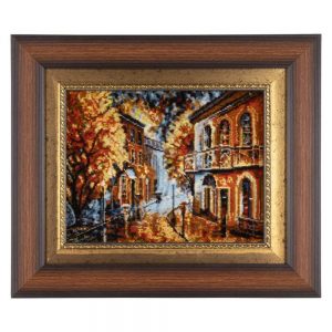 Handmade Pictorial Carpet, Paris autumn design, code 912011