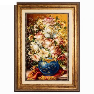 Handmade Pictorial Carpet, flower model in vase, code 902063