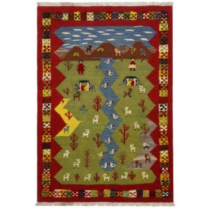 Gabbeh handmade kilim, half and thirty Persia, code 171535