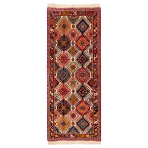 Handmade side carpet two meters long, Persia, code 152096