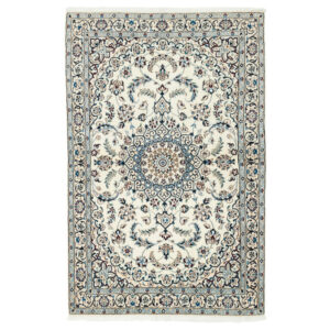 Two-meter hand-woven carpet, Nain silk flower model, code n443102n