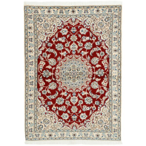 One and a half meter hand-woven carpet, Nain silk flower model, code n543023n