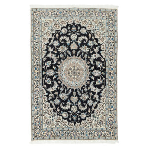 Two-meter hand-woven carpet, Nain silk flower model, code n443112n