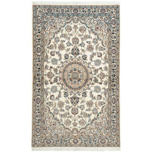 Two-meter hand-woven carpet, Nain silk flower model, code n543064n