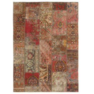 Collage of three-meter hand-woven carpet, embroidered model, code 551422r