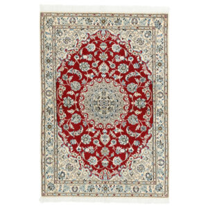 One and a half meter hand-woven carpet, Nain silk flower model, code n543174n