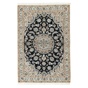 One and a half meter hand-woven carpet, Nain silk flower model, code n543015n