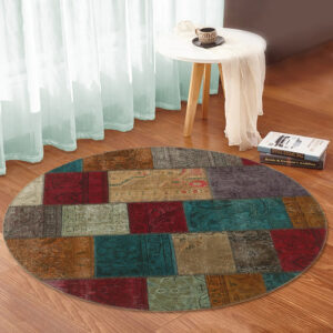 Two-meter hand-woven carpet collage, embroidered model, code 540907r