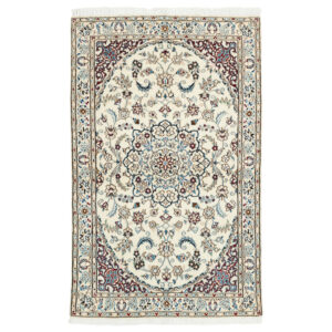 One and a half meter hand-woven carpet, Nain silk flower model, code n543048n