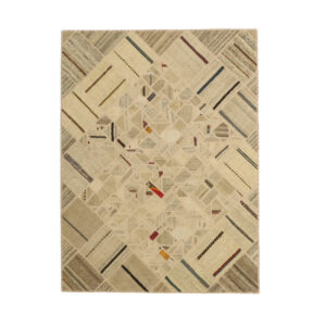 Collage of three-meter hand-woven kilim, embroidered model, code g557365