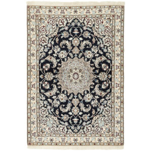 One and a half meter hand-woven carpet, Nain silk flower model, code n543122n