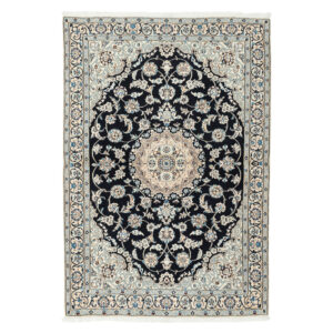 Two-meter hand-woven carpet, Nain silk flower model, code n443101n