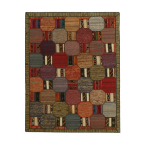 Collage of three-meter hand-woven kilim, embroidered model, code g557358