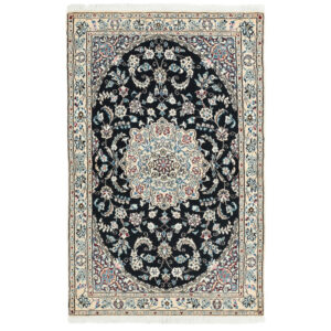 One and a half meter hand-woven carpet, Nain silk flower model, code n543113n