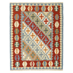 Three-meter hand-woven kilim, Qashqai model, code g567775