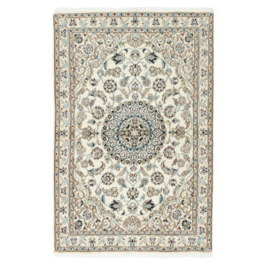 One and a half meter hand-woven carpet, Nain silk flower model, code n543055n