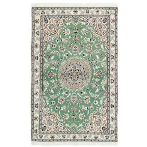 One and a half meter hand-woven carpet, Nain silk flower model, code n543120n