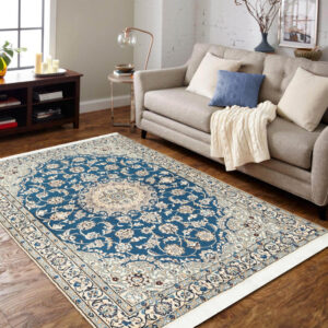 Two-meter hand-woven carpet, Nain silk flower model, code n443090n