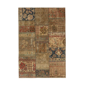 One and a half meter hand-woven carpet collage, embroidered model, code 540942r