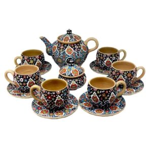 Misc. / Misc. Misc. Tea set, 14 enamel cloths, code 005