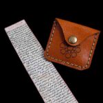 Natural leather necklace with the amulet of Imam Javad (AS) on deer skin, Fajr design (handwritten)