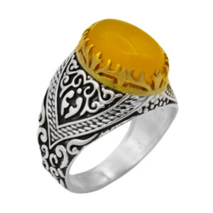 Sharaf Al-Shams silver ring for men, Sabuh design