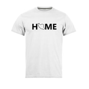 HOME T-shirt, Unisex short sleeve, White color, Persian Design