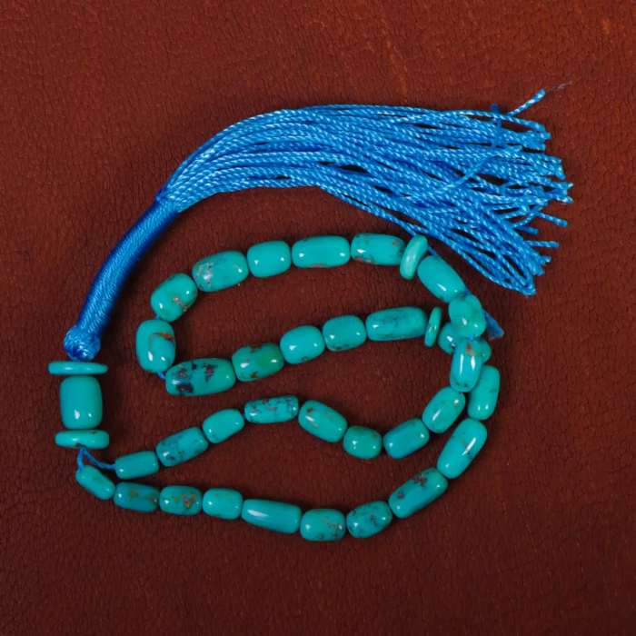 Real Neyshaboor Turquoise (feroza) Tasbih with 33 beads