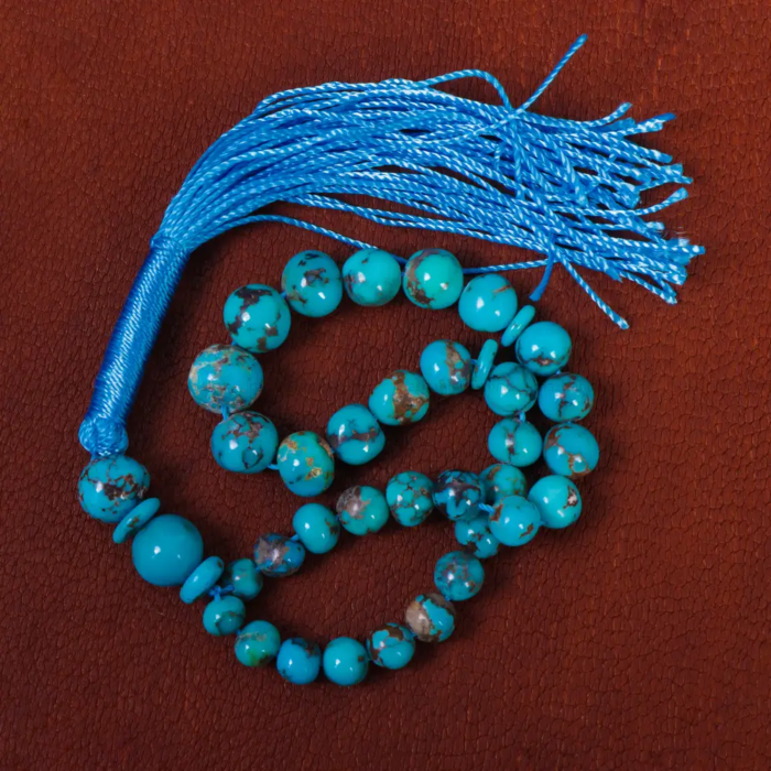 Natural Turquoise Stone Spiritual Tasbih with 33 beads