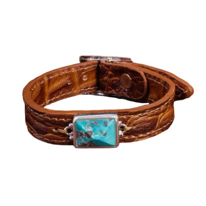 Firooze Bracelet Grandeur Genuine Turquoise Leather Ensemble