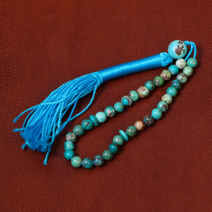 Real Meditative Quality Turquoise Strands Tasbih, 33 beads