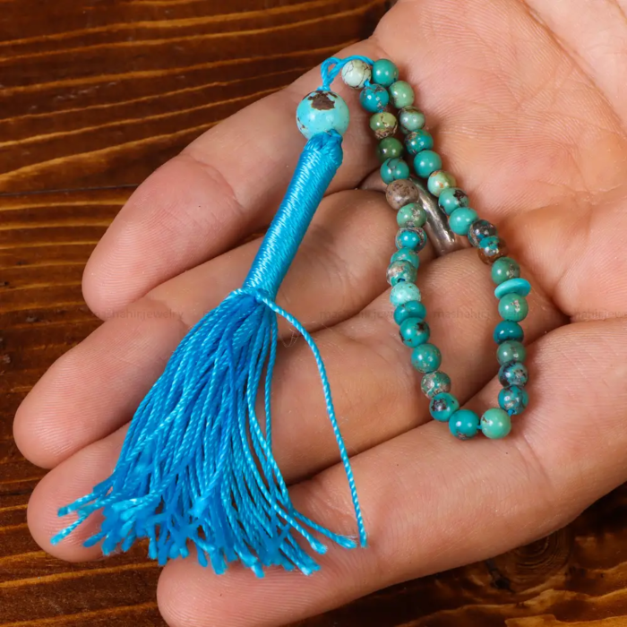 Real Meditative Quality Turquoise Strands Tasbih, 33 beads