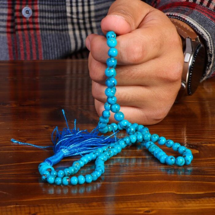 Real Turquoise (feroza) Tasbih, 101 beads, Orginal Turquoise