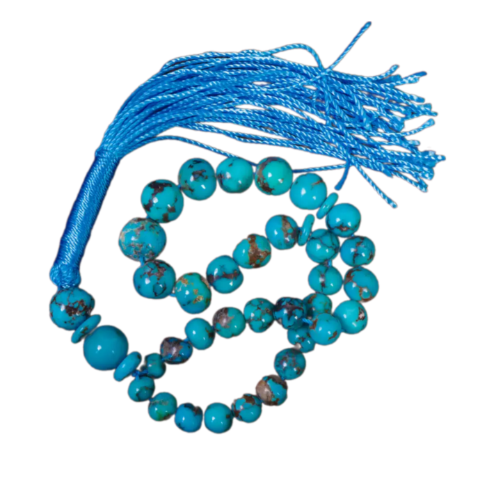 Natural Turquoise Stone Spiritual Tasbih with 33 beads